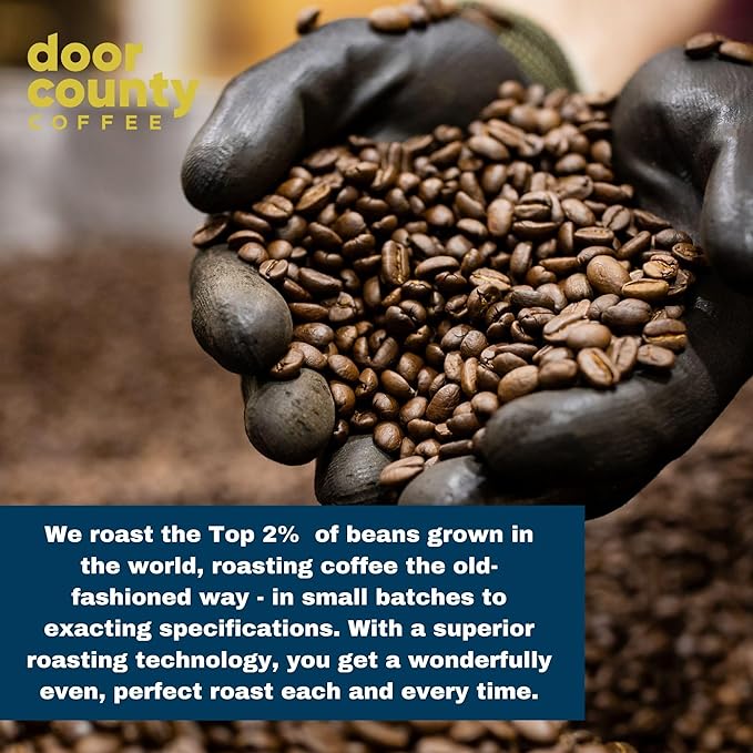 Door County Coffee - Sinful Delight DECAF, Chocolate, Vanilla, Caramel and Hazelnut Flavored Ground