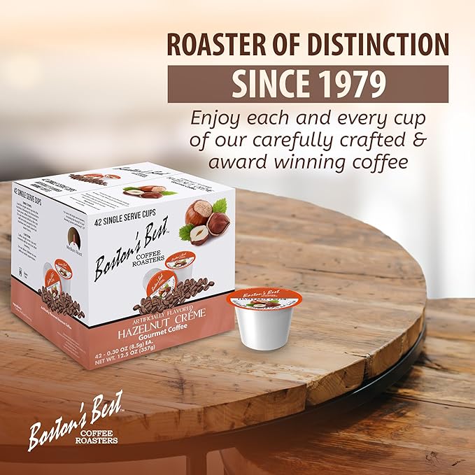 Boston’s Best - Hazelnut Creme Flavored, Delicious Gourmet Coffee Compatible with Keurig® Coffee