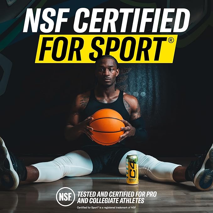 Cellucor C4 Performance Energy Drink | Zero Sugar Carbonated Preworkout Energy | 200mg Caffeine