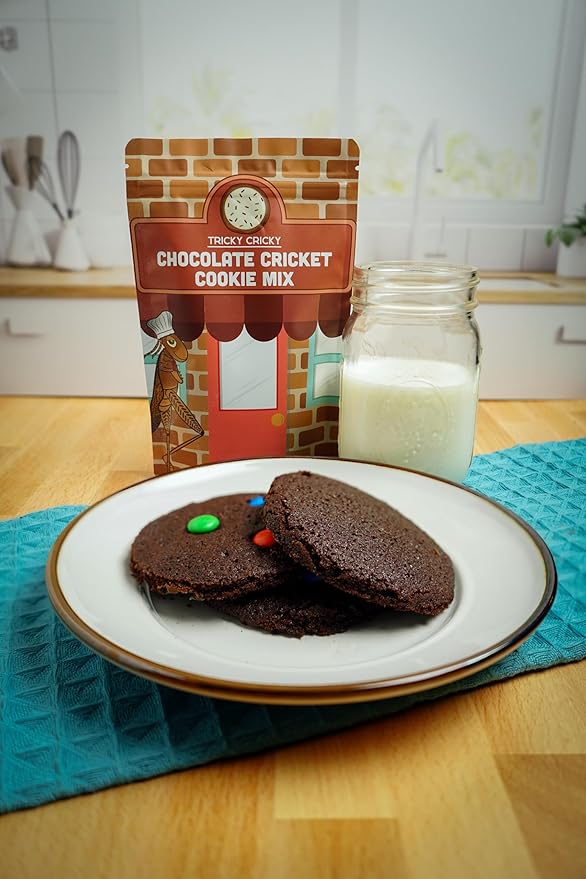 Tricky Cricky Cricket Protein Chocolate Cookie Mix - USA Handmade Edible Cricket Flour Cookie Mix