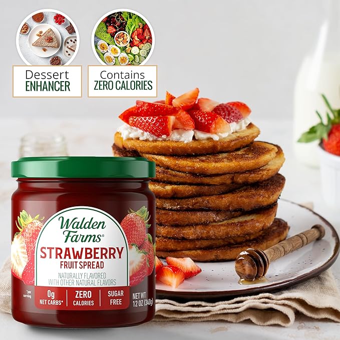 Walden Farms Fruit Spread Variety Pack Blueberry, Raspberry & Strawberry Fruit Flavors – Zero