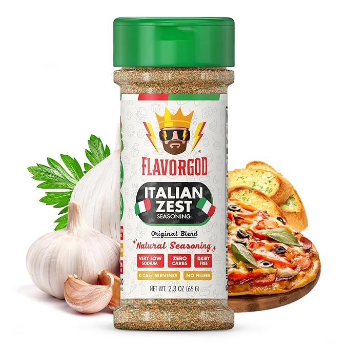 Italian Zest Seasoning Mix by Flavor God - Premium All Natural & Healthy Spice Blend for Salad