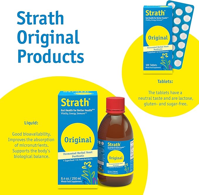 Strath Nutritional Yeast Tablets - Vegetarian, Lactose Free, Artificial Additive Free - Digestive