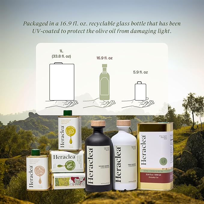 Heraclea - The Pairing - Organic Extra Virgin Olive Oil - Cold Pressed - Organic Olive Oil - Cold