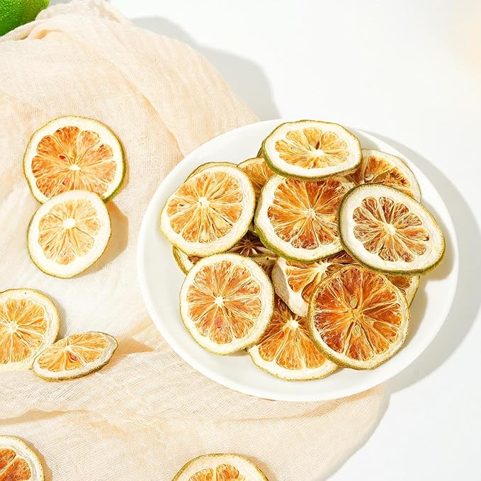 Dried Lime Slices,Dehydrated Lime Slices 8.82oz/250g Perfect for Cocktails,Fruit Tea, Garland
