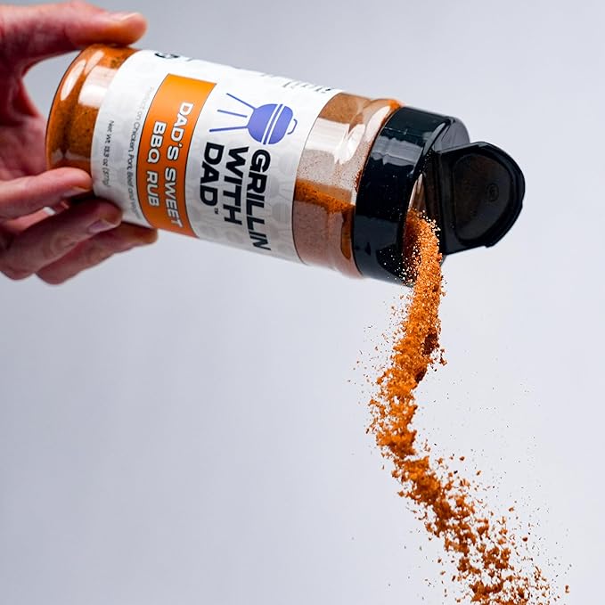 Grillin With Dad Sweet BBQ Rub - Great Tasting Seasonings - Contains Honey Powder - Best Rub For
