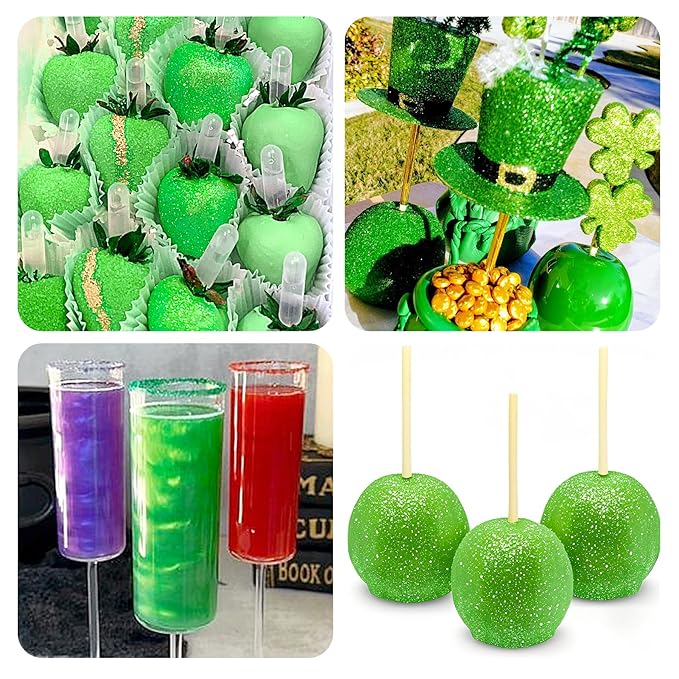 Green Edible Glitter Spray - Herbeklab 15g Edible Glitter for Cakes, Food Grade Metallic Shimmer