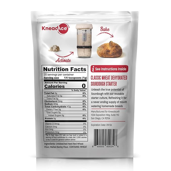 KneadAce Sourdough Starter Culture ??Fast-Activating Natural Wild Yeast for Homemade Bread