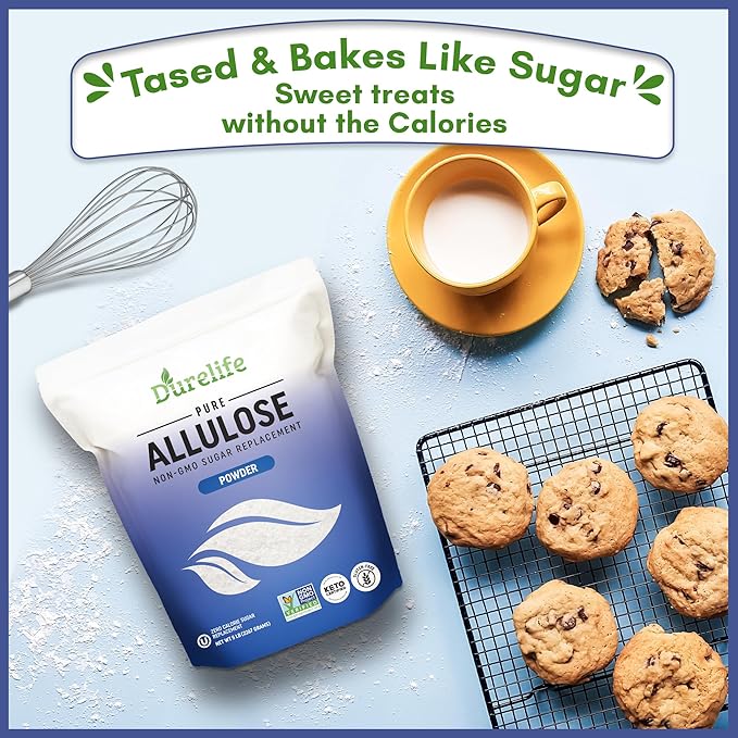Durelife Allulose sweetener, 5 lb 100% Pure No Erythritol powdered Sugar Substitute, NON-GMO
