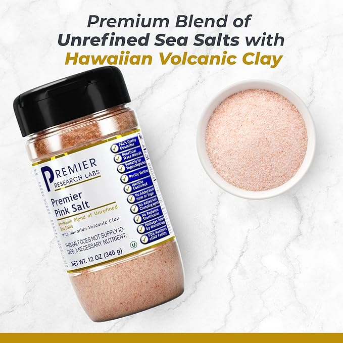 Premier Research Labs Pink Salt ??Hawaiian Red Alaea Sea Salt Blend for Food, Cooking, and Eating