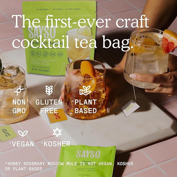 SAYSO Variety Pack | Skinny Mix Includes Spicy Margarita, Cardamom Paloma, Hibiscus Cosmopolitan &