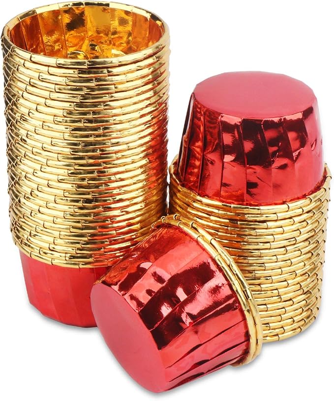 Cupcake Liner, Eusoar 50pcs 3.5 Ounce Disposable Pudding Holders, Muffin Liners, Aluminum Foil