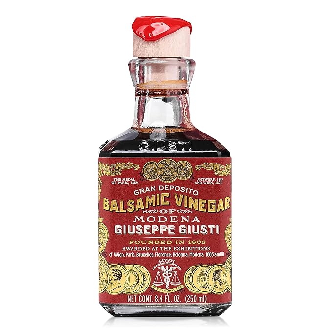 Giusti Italian Balsamic Vinegar of Modena IGP - 3 Gold Medals, Rich & Thick Gran Deposito Aceto