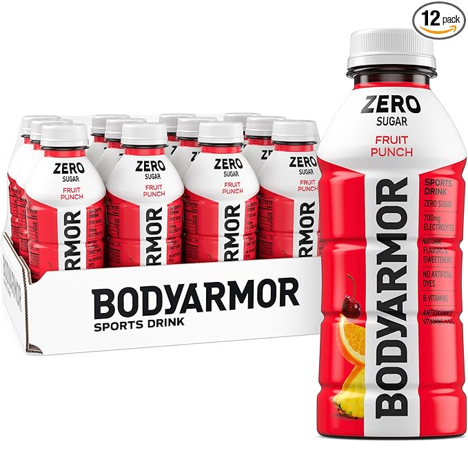 BODYARMOR ZERO Sugar Fruit Punch, Sugar Free Sports Drink - Low-Calorie Hydration - Natural Flavors