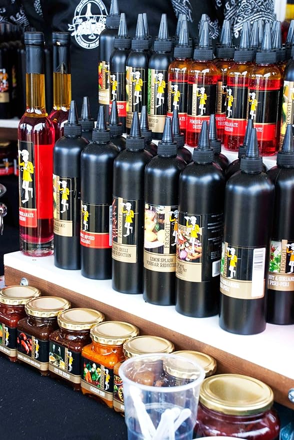 Froggit 3-Piece Variety Pack Garlic Infused Red Wine Vinegar, Beetroot Balsamic Vinegar Reduction