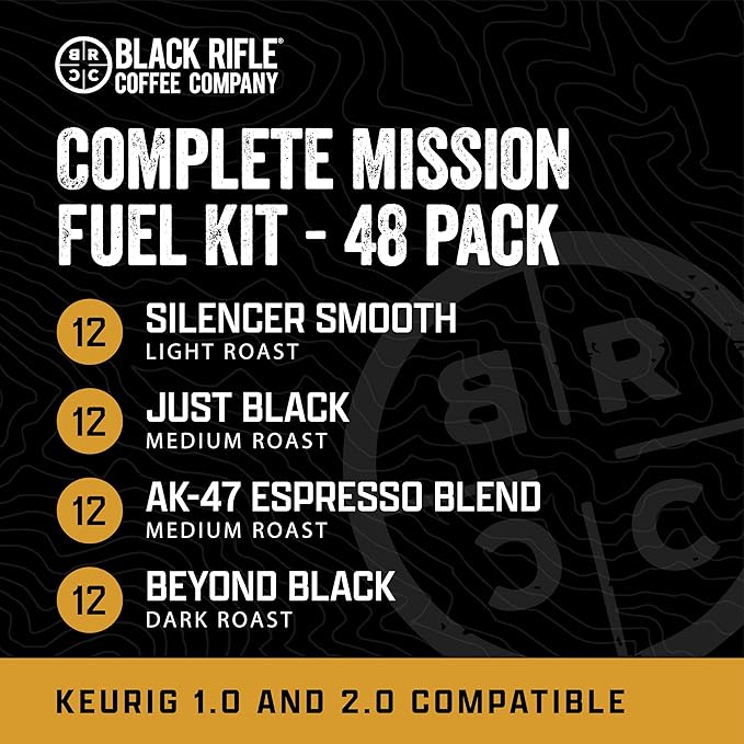 Black Rifle Coffee Company Supply Drop Variety Pack (48 Count of K Cups) - K Cups Coffee Variety