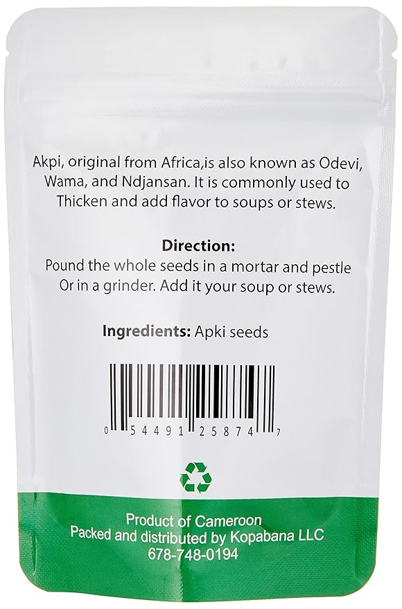 KOPABANA Organic Akpi Seeds | Djansang Spice | 2oz