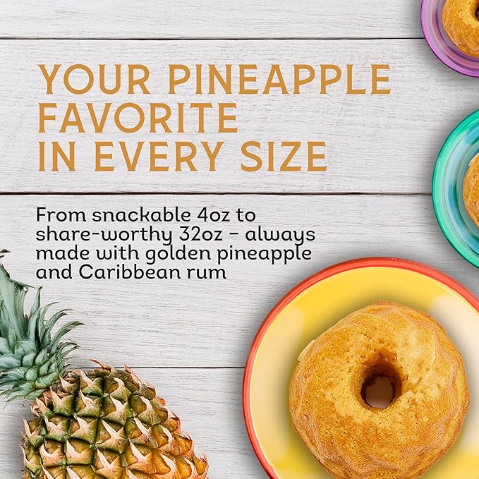 TORTUGA Caribbean Pineapple Rum Cake - 16 oz Caribbean Pineapple Rum Cakes - The Perfect Premium