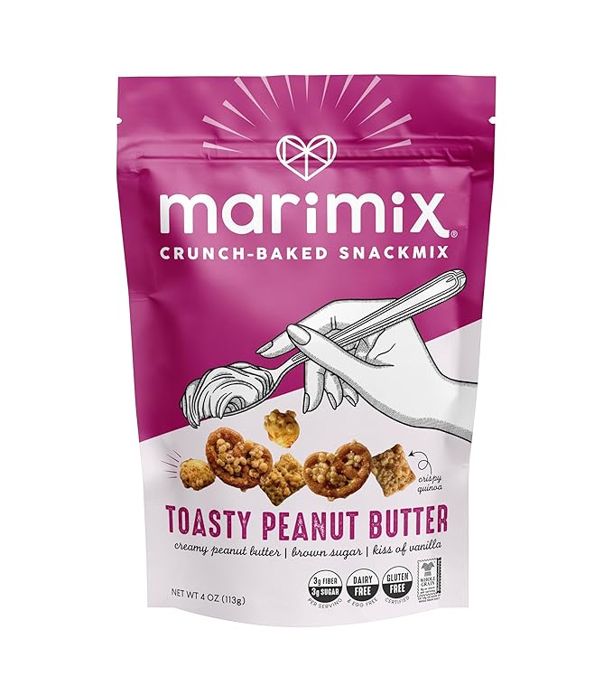 Marimix Snack Mix | Toasty Peanut Butter | Crunch Baked Sweet & Salty Savory Plant Based Naturally