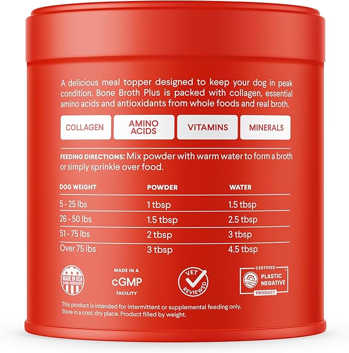 Finn Bone Broth Plus for Dogs | Joint & Mobility Topper Packed with Collagen & Amino Acids | Only 6