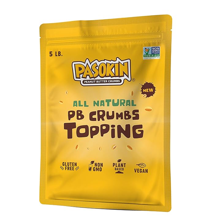 PASOKIN | Peanut Butter Crumbs | Gluten-Free, Vegan, All Natural Peanut Butter Topping, Made in