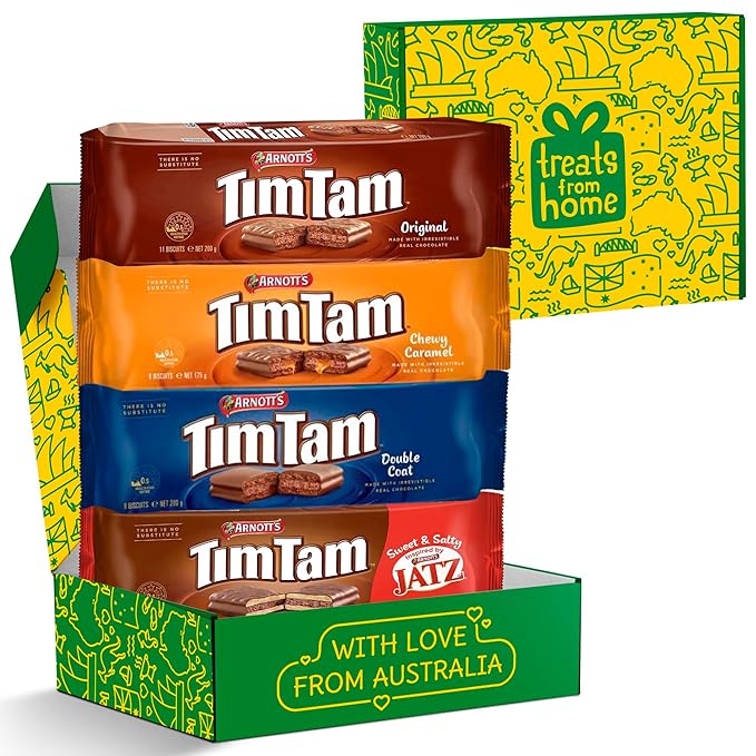 Tim Tam Variety Pack: Original, Double Chocolate, Chewy Caramel & Jatz - Authentic Australian