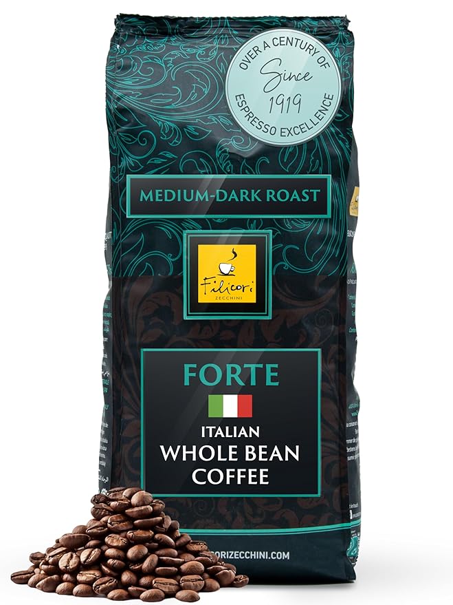 Filicori Zecchini Italian Espresso Beans ??Whole Bean Coffee, Bold Dark Roast Arabica & Robusta