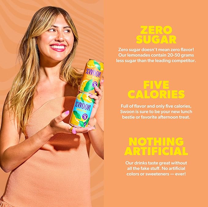 Swoon Half Unsweetened Iced Tea & Half Lemonade - Low Carb, Gluten Free, Keto & Paleo-Friendly