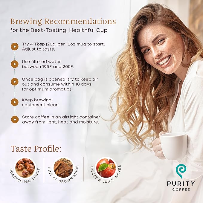 Purity Coffee PROTECT Light-Medium Roast Ground Coffee for Liver Vitality - USDA Organic and