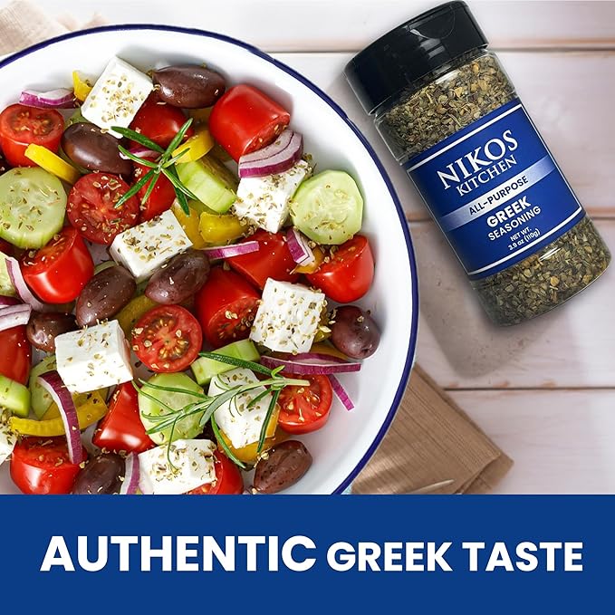 Nikos Kitchen All Purpose Greek Seasoning Blend - Mediterranean Spice Mix for Chicken, Lamb, Gyro