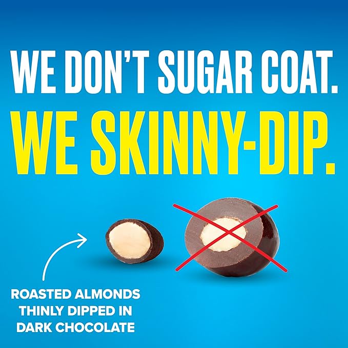 SkinnyDipped Snack Attack Almond Variety Pack, Chocolate Covered Almonds, Low Sugar, Gluten Free