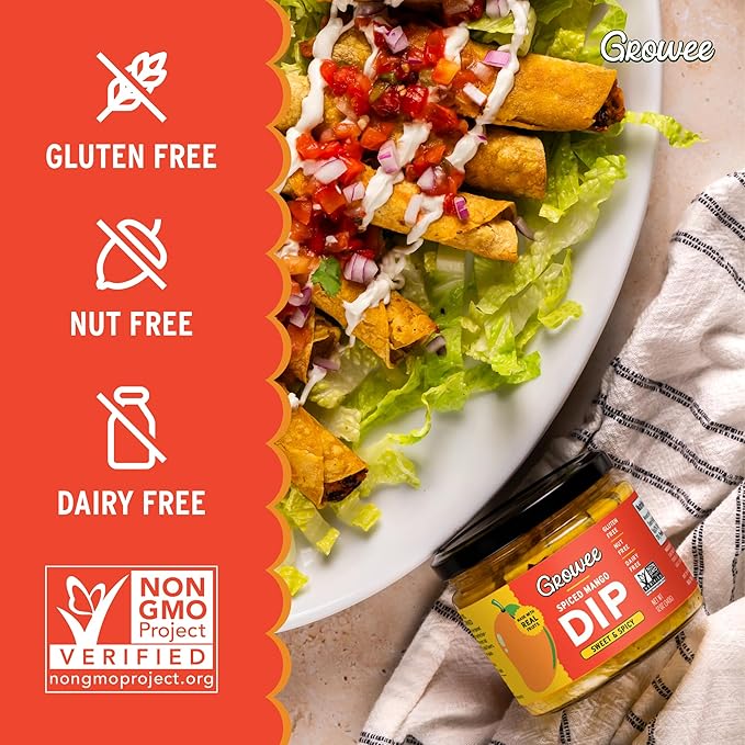 Growee Vegan Mango Dip ??Chutney Style ??Gluten-Free, Nut-Free, Queso Alternative ??Dairy-Free