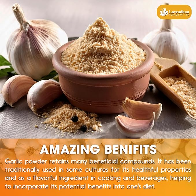 Lavendium, Premium 25oz Garlic Powder, 100% Natural and Pure from Garlic, Rich Flavor, Perfect for