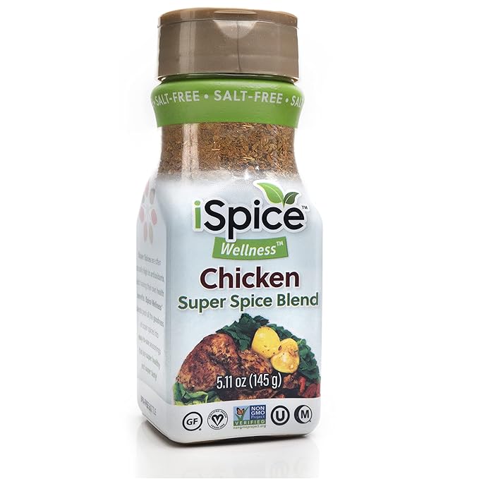 iSpice - Salt-Free | Sugar free | 100% Pure Wellness Salad Seasoning Fat Free Super Spice Blend |