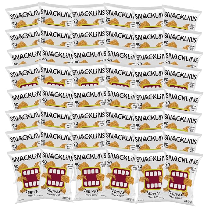 SNACKLINS Plant Based Crisps TERIYAKI - Gluten Free, Grain Free, 100% Kosher, Vegan Healthy Snacks