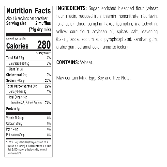 Krusteaz Pumpkin Spice Muffin Mix (15 Ounce (Pack of 6)
