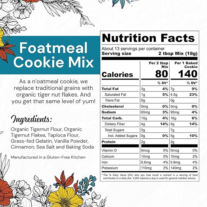eat G.A.N.G.S.T.E.R. Foatmeal Cookie Mix - Allergy-Friendly Baking Mix, No Dairy, Nuts, Gluten
