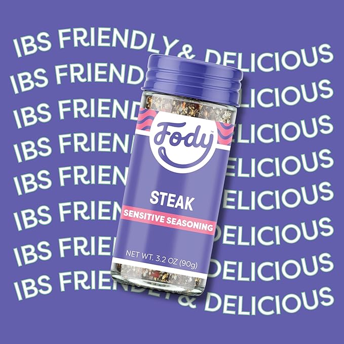 Fody Foods Steak Seasoning, 3.2 Oz, Garlic and Onion Free, Low FODMAP Certified, Gut & IBS