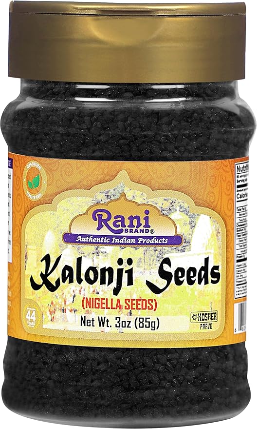 Rani Kalonji (Black Seed, Nigella Sativa, Black Cumin) Seeds 3oz (85g) PET Jar ~ All Natural |
