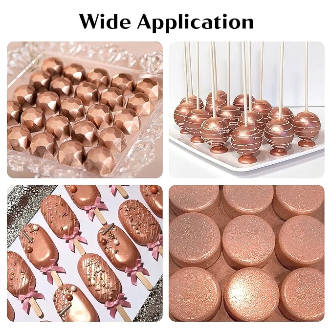Rose Gold Edible Glitter ??6g Luster Dust Drink Glitter, Food Grade Shimmer Powder for Cocktails