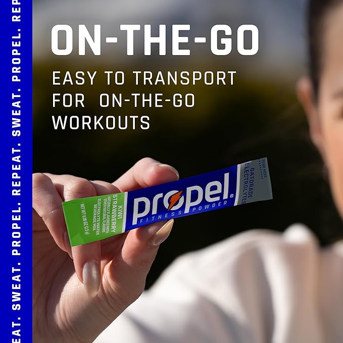 Propel Electrolyte Enhanced Water Drink Mix Powder Packets, Kiwi Strawberry, Zero Calorie & Zero