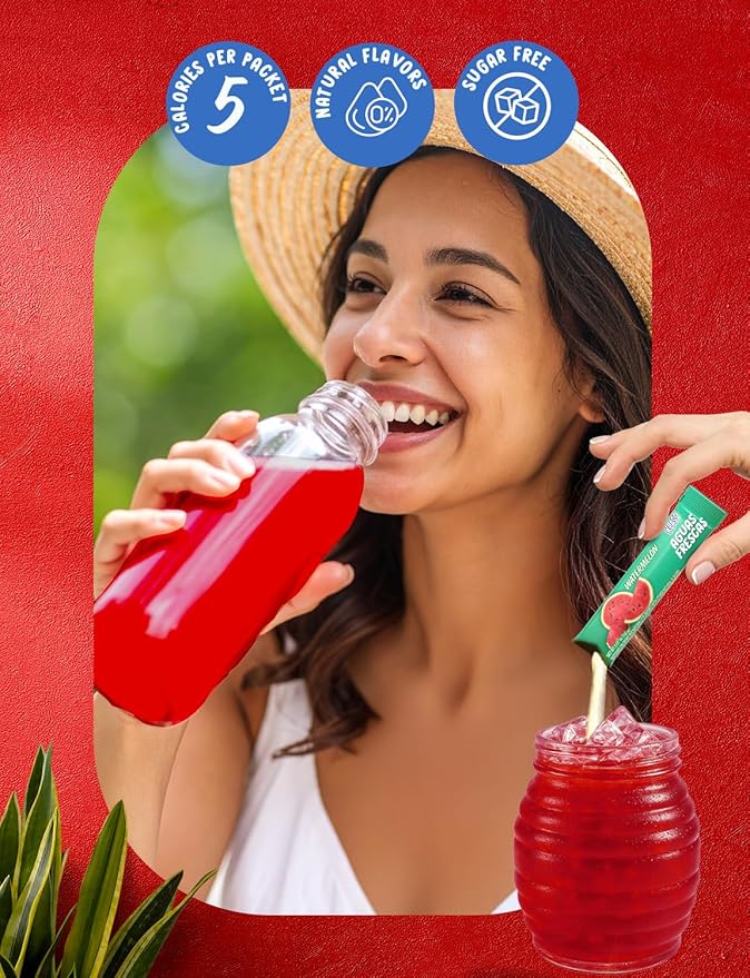 Klass Aguas Frescas Powdered Drink Mix | 44 Sugar Free Powder Packets | Flavors - Mango Watermelon
