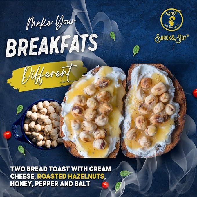 AZNUT Roasted Unsalted Hazelnuts 4 LB, Premium Quality 100% Natural Non-GMO Project Certified