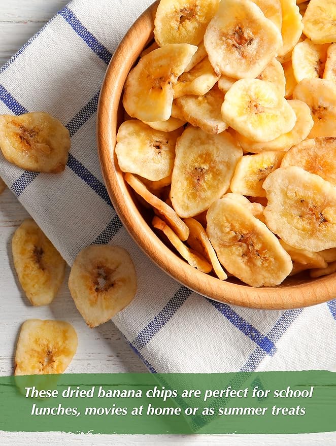 NUTS U.S. - Banana Chips | Dried and Sweetened | All Natural | Vegetarian |Non GMO and Gluten Free