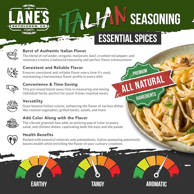 Lane's Italian Seasoning Blend Spices and Seasonings, All-Natural Italian Herbs Seasoning For Any