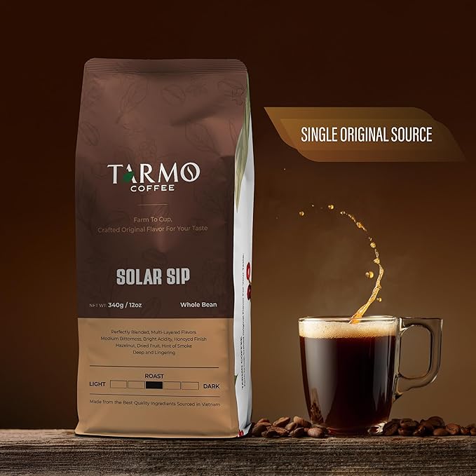 TARMO - SOLAR SIP | Low Acid 100% ARABICA Whole Bean Coffee | Specialty Vietnamese Coffee | Single