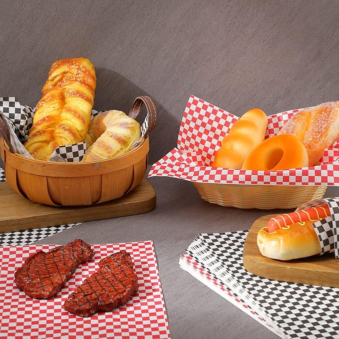 Tanlade 1000 Pcs Deli Paper Sheets 12 x 12 Inches Sandwich Paper Deli Basket Liner Wrap Food Basket