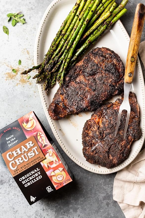 Char Crust Dry-Rub Seasonings Original Hickory Grilled | All-in-one seasonings | Perfect for