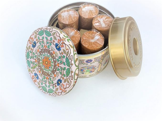 Nyakers Swedish Original Ginger Snaps Cookies 26.4 Oz. Gingersnaps in Botanical Mail Safe Tin