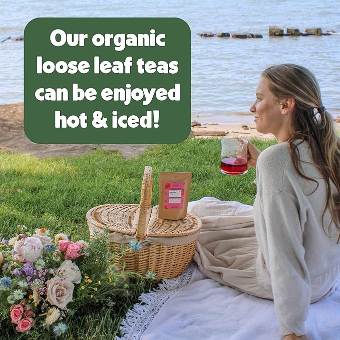 Heavenly Tea Leaves Organic White Peach, Loose Leaf White Tea, 4 oz. (Approx. 50 Cups of Tea)